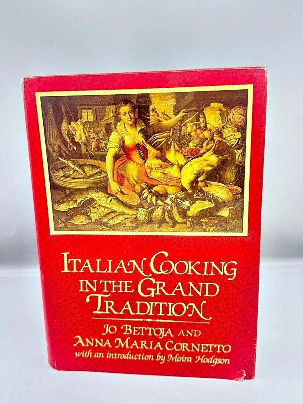 Italian Cooking in the Grand Tradition Cookbook Red Vintage - The Dial Press